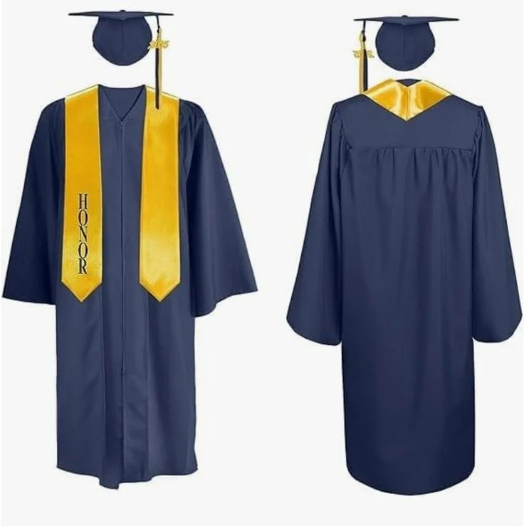 Toge Académique avec Toque – Bleu Marine & Or